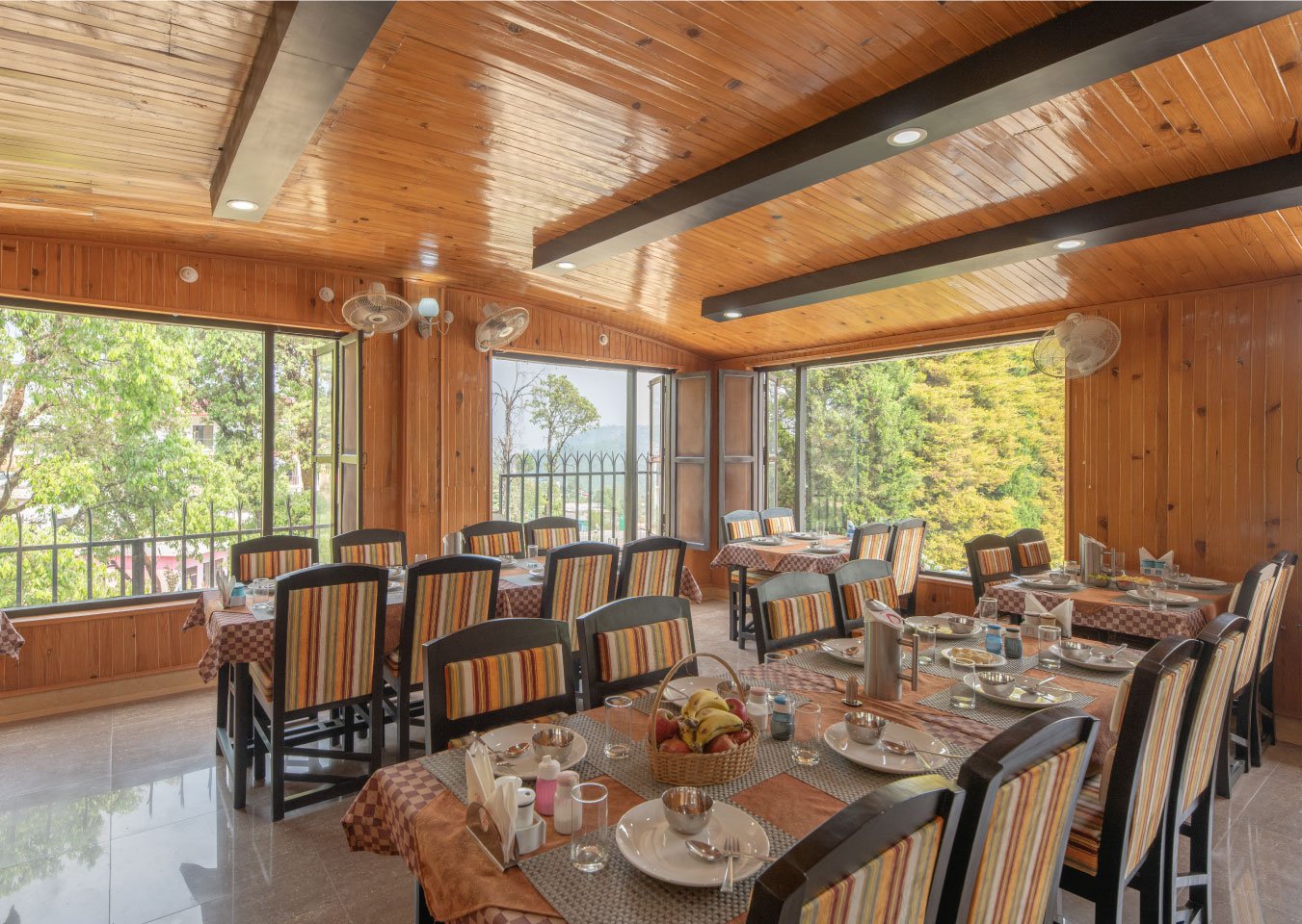 Best Restaurants in Chaukori, Pithoragarh at Ojaswi Resort with scenic Himalayan views