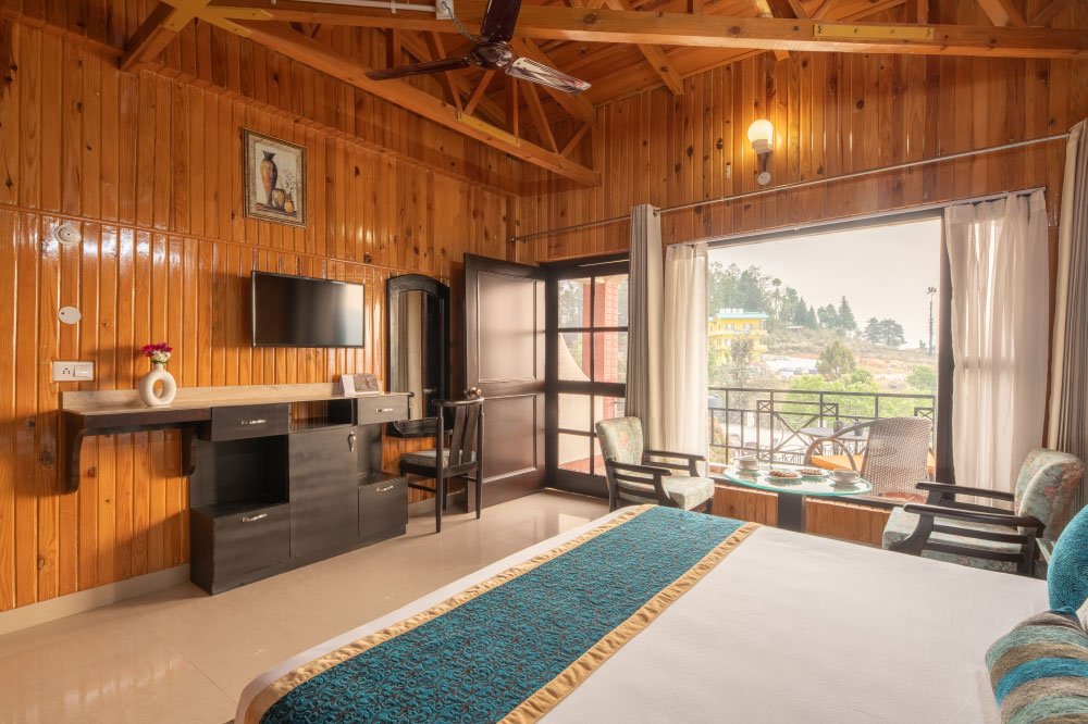 New Year 2026 celebration at Ojaswi Himalayan Resort Mukteshwar with festive lights and mountain views