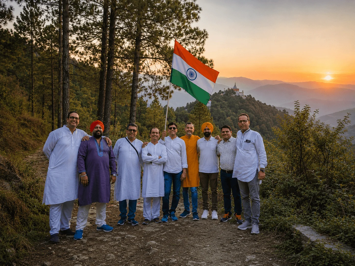 Tiranga Trail walk at Ojaswi Himalayan Resort, Mukteshwar