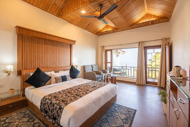 Cozy couple enjoying Valentine's Day at Ojaswi Resort Mukteshwar Uttarakhand